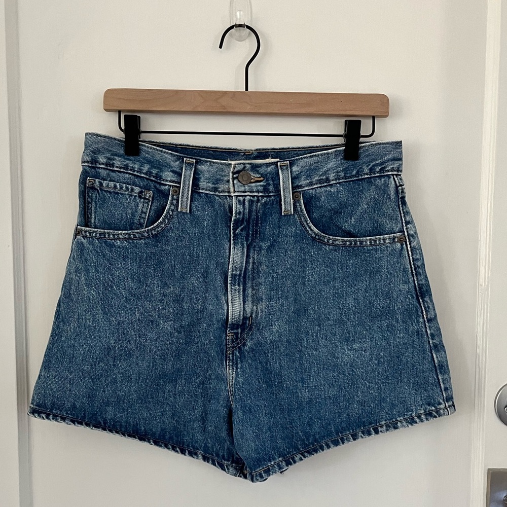 High Waisted Mom Shorts—30